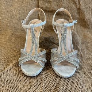 Nina Silver Heels Size 7